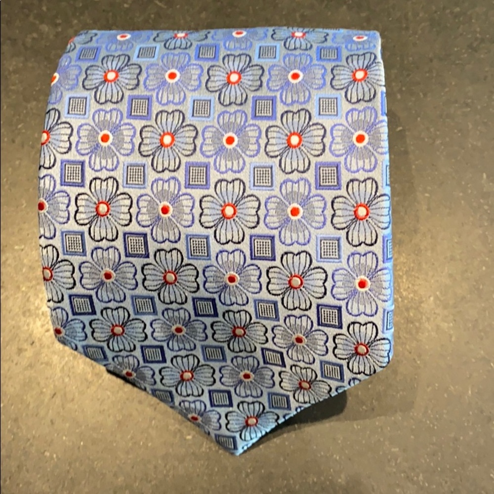 Zegna blue patterned tie
